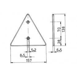 Catadioptre triangulaire rouge, réflecteur, catadioptre triangulaire pour  remorque-990001768