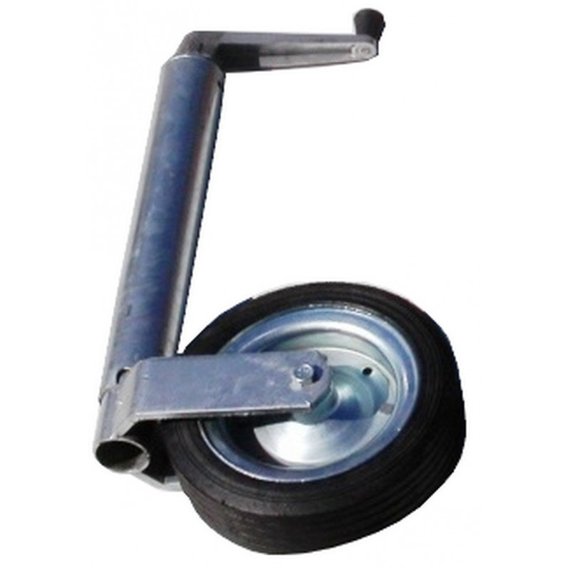 Roue jockey semi-automatique diamètre 60mm avec roulette 200x50 jante en  acier