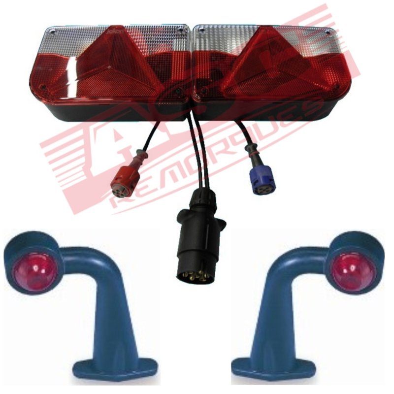 Kit éclairage 6 fonctions avec faisceau 6,5 m + veilleuses