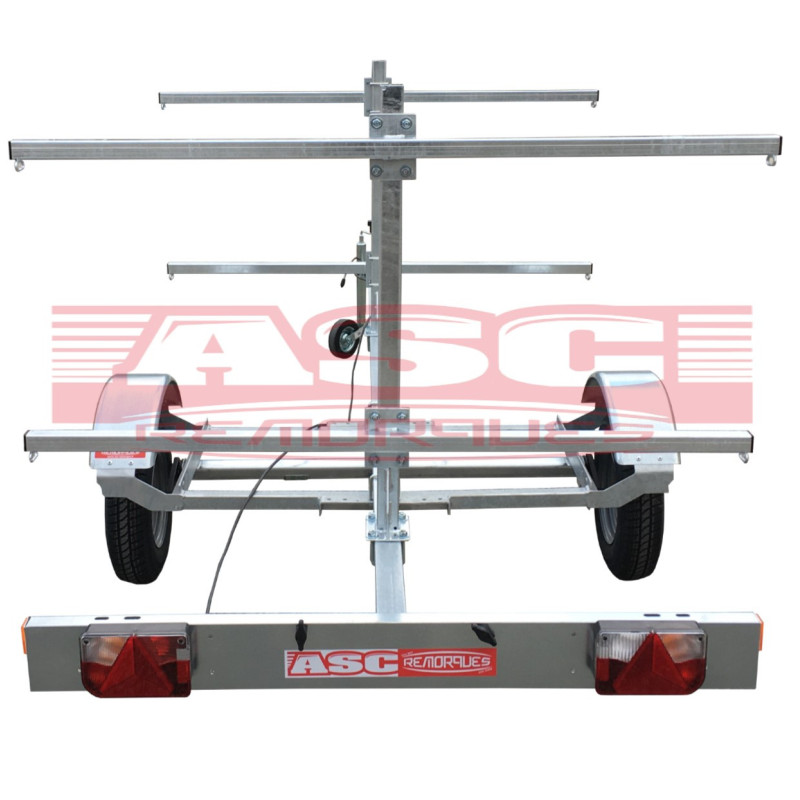 Remorque 4 kayaks ASC CK02214K longueur 4,20m PTAC 320 kg